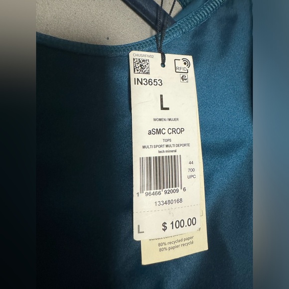 Adidas stella Mcartney multi sport crop top NWT! Size large - Picture 7 of 10